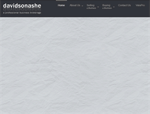 Tablet Screenshot of davidsonashe.com